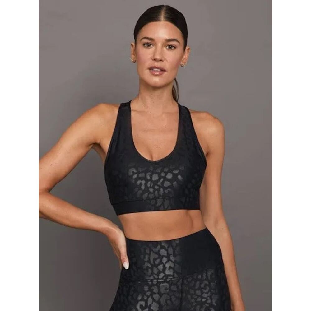 $90 Carbon38 Action Bra 2.0 In Leopard Takara Shine Size XS